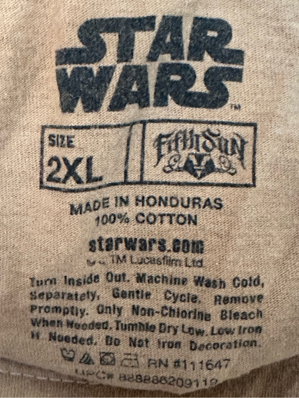 Star Wars Ewok Graphic T-Shirt 2XL Brown Tie Dye - Picture 2 of 3